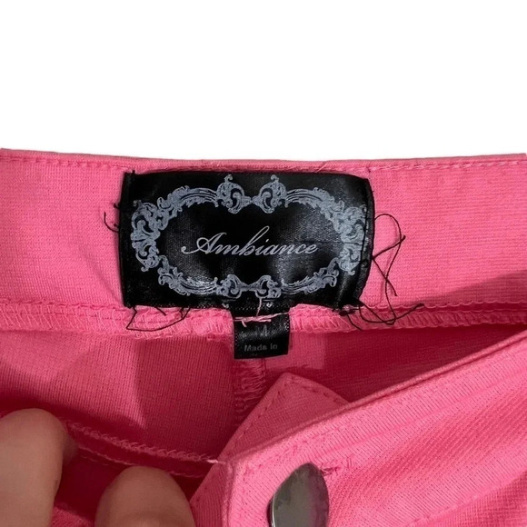 Ambiance Light Pink Stretch Knit Jegging Pants Size Medium Skinny Leg Fitted - Picture 7 of 8